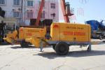Mobile Stationary Concrete Pump , 30m3 / H Trailer Mounted Concrete Pump