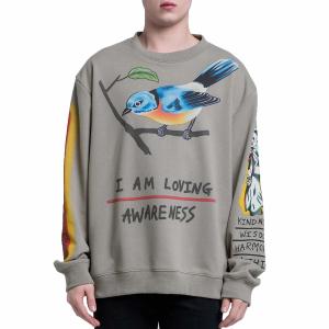 China Men Plain Crew Neck Sweatshirt Printed 100 Percent Cotton Sweatshirt factory
