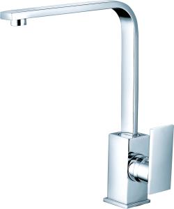 China Contemporary Kitchen Mixer Taps Faucets Brass Material With Single Handle factory