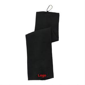 China Custom 40x60cm Microfiber Golf Towel Embroidery Logo With OPP Bag factory