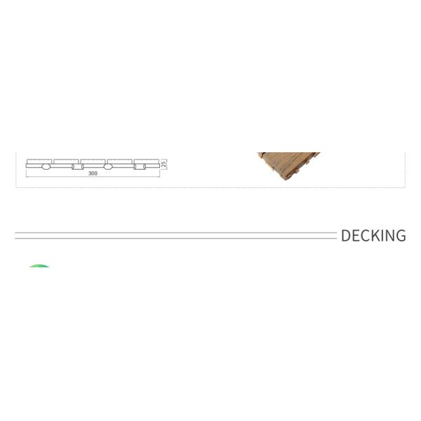 Stylish And Durable Wood Plastic Composite Decking Tile With Solid Structure
