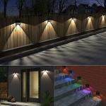 Waterproof Garden Solar Powered Fence Lights Outdoor Yard Deck Light For Patio