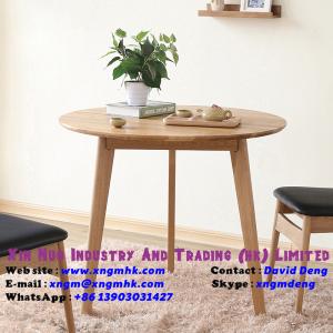 China Economical and durable round oak green paint in the living room coffee table factory