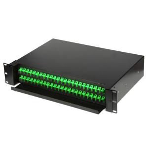 China SM MM Fiber Optic Patch Panel 2U 192 Port LC To MPO LGX Module factory