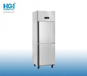 China Defrost Stainless Steel Commercial Kitchen Chiller Upright Refrigerator 165 - 445L on sale