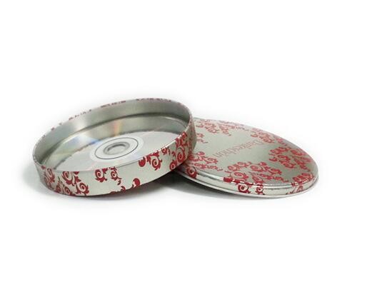 China custom printed CD tin container with step lid factory