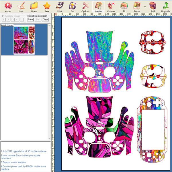 Daqin Laptop And PlayStation Skin Making Machine 3000 Templates And Monthly Updates For Free Software Updates