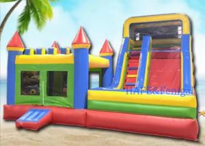 China Inflatable Bouncer Combo Bouncy Castle Adult Kids Bounce House with Water Slide factory
