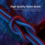 LED Indicator 1.2m 2.4A Magnetic Usb Charging Cable Nylon Braided