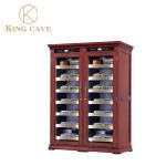 Wood Frame Cigar Cooler Humidor Dual Zone Large Wine Cooler With Locker
