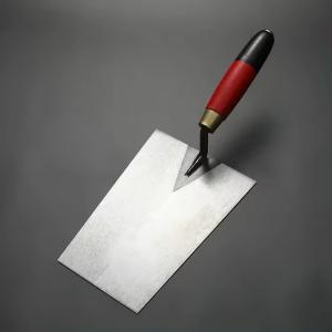 China Wooden Handle High Carbon Steel Float Trowel Square End Bucket Hardened and Tempered Steel Bricklaying Trowel factory