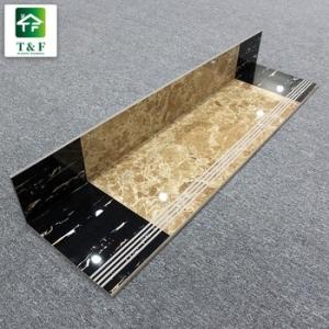China Yellow Ceramic Staircase Tiles 300 x 1200mm Glossy Surface Texture factory
