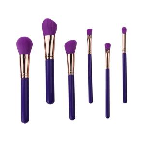 China 6 Pieces Essential Brush Set High Quality Finish Purple Color factory