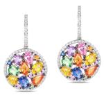 New design 925 Sterling Silver Oval Multi Color Cubic Zirconia CZ Fashion Tennis