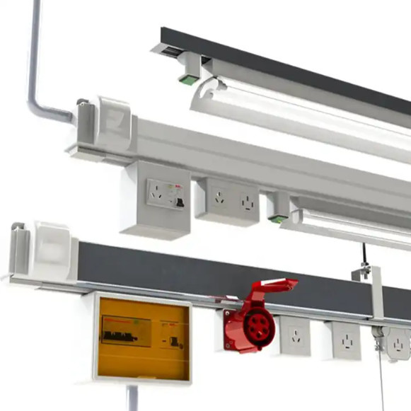 Aluminum Lighting Busway Surface Mounted Easy Clean / Maintain