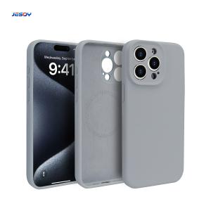 China Soft Touch Liquid Silicon Mobile Cover Shockproof With Magsafe Silicone Case factory