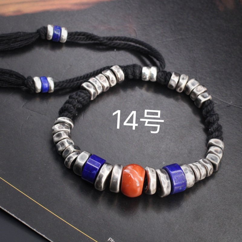 Original Vintage Silver Jewelry, Silver Beads, Fashionable Bracelets For Men Original Handmade 925 Sterling Silver Bracelets, Natural Red Turquoise,