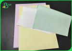 Wood Pulp Yellow Blue 48gsm 52gsm Blank Carbonless Paper Rolls For Receipt