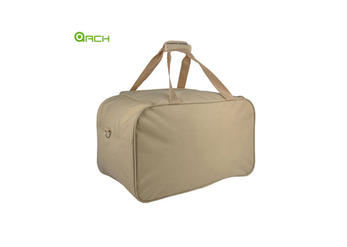 Material Handle Travel Duffle Bag with One Front Pocket and Padlock