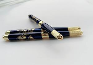 China Elegant Multifunctional Manual Tattoo Pen Black Golden Microshading Handpiece factory