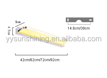 IP44 Rated Brushed Stainless Bathroom Cabinet LED Mirror Light AC100-240v Input Voltage