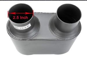 China Dural 2.5'' Inlet 2.5'' Outlet Exhaust Pipe Muffler Honda Exhaust Mufflers Antiwear factory