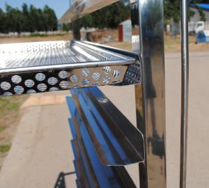 China Customizable Plate Fda Stainless Steel Rack Trolley Stray Pan factory