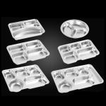 Smooth Edges Kids Dinner Plates Stainless Steel Divided Dinner Plates Rectangle