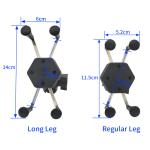OEM 6 Sides Long Leg X Claw Motorcycle Phone Mount For Iphone 0.45kg