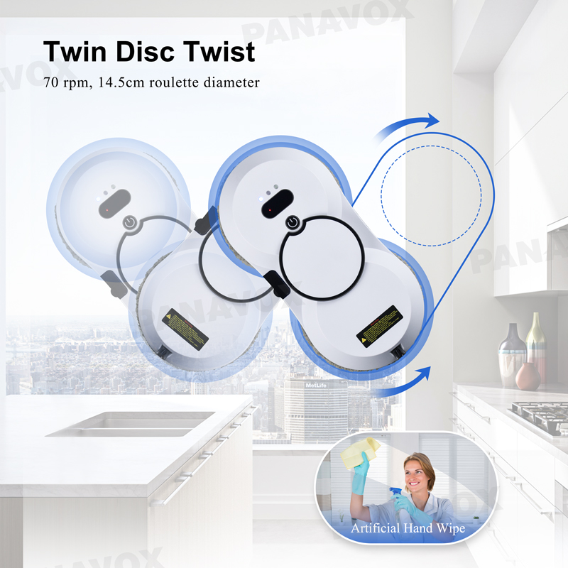 Intelligent 500mAh Window Cleaner Robot For Glass Cleaning Customized