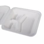 Disposable Corn Starch Tableware 3 Compartment Takeaway Containers Box PP