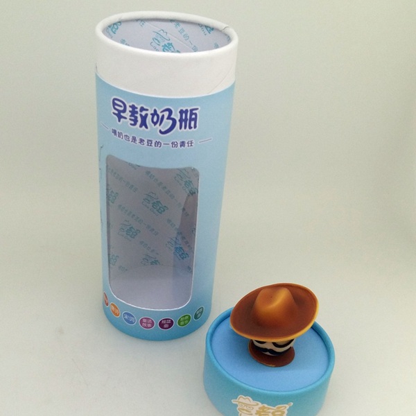 83mm Diameter Paper Cans Packaging With Clear PVC Window For Feeding Bottle / Custom Printed Paper Tubes