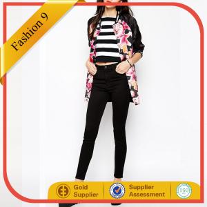 China Women Floral Bomber Jacket factory