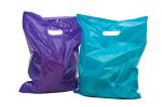 100 Glossy Merchandise Retail Gift Bags , LDPE Material Plastic Retail Bags