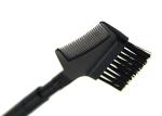 Plastic Handle Double End Eyebrow Brush With Black Synthetic Hair