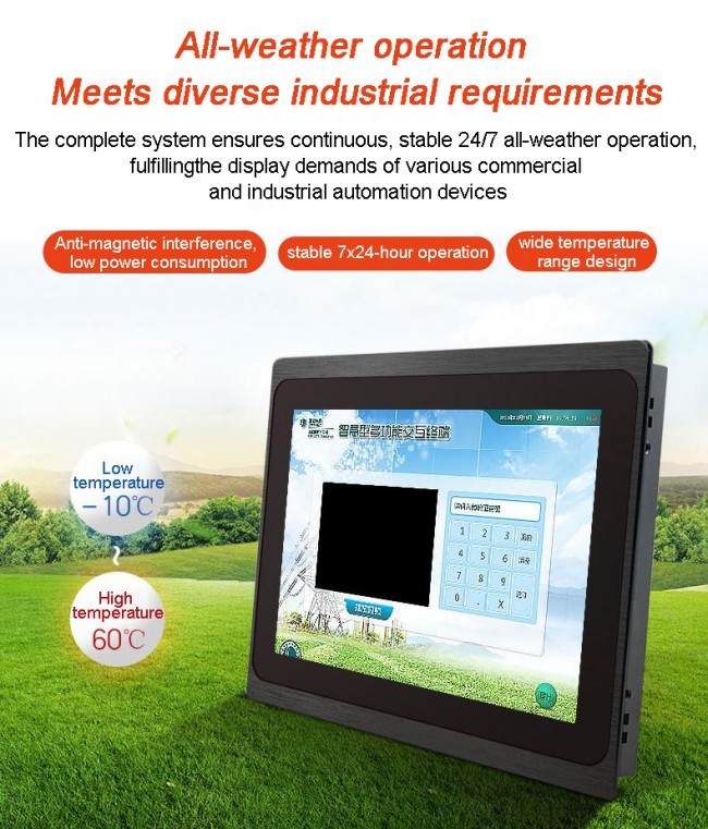 15.6 Inch Embedded Industrial Android Touchscreen Monitor 1920*1080 Capacitive Multi Touch LCD Waterproof Business Series with USB Input
