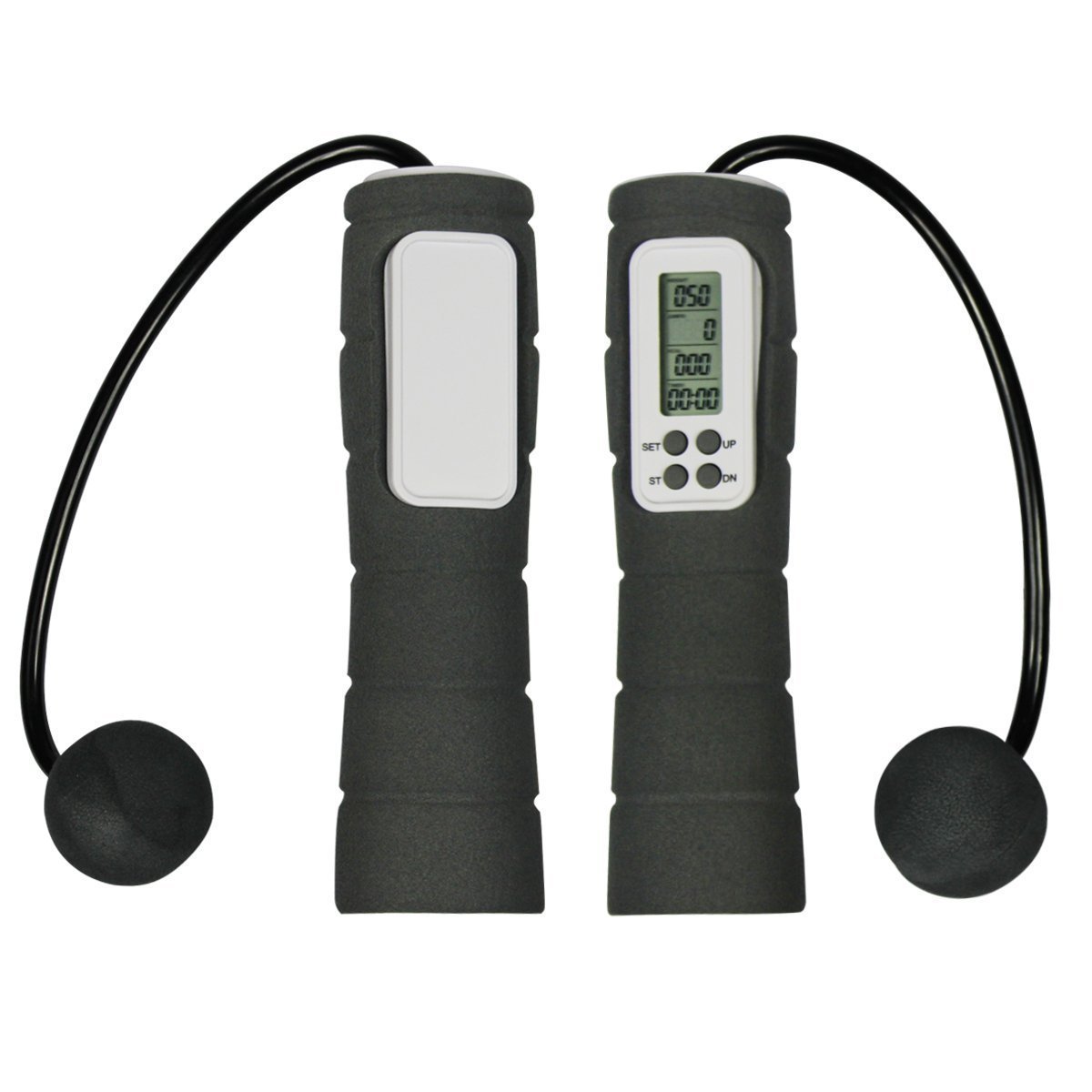 YLY Black Color Body Building Aerobic Training Smart Digital Jump Rope Adjustable PVC