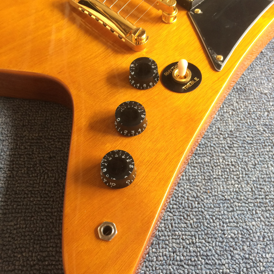 Custom V style electric guitar,Rosewood Fingerboard ,Dots inlays,Chrome hardware