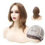 Jewish Wigs Brown Injection Silk Top Kosher Lace Front Jewish Wigs New Glueless