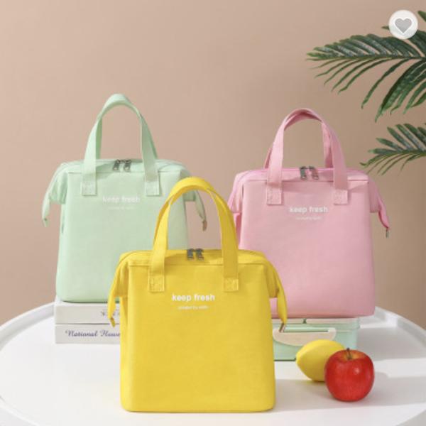 Candy Color Insulation Cooler Bag Thermal Bento Box Carry Bag With Customized