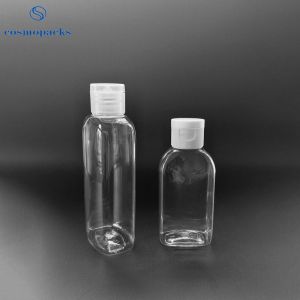 China Skin Care PET 100ml Flip Cap Plastic Lotion Bottles factory