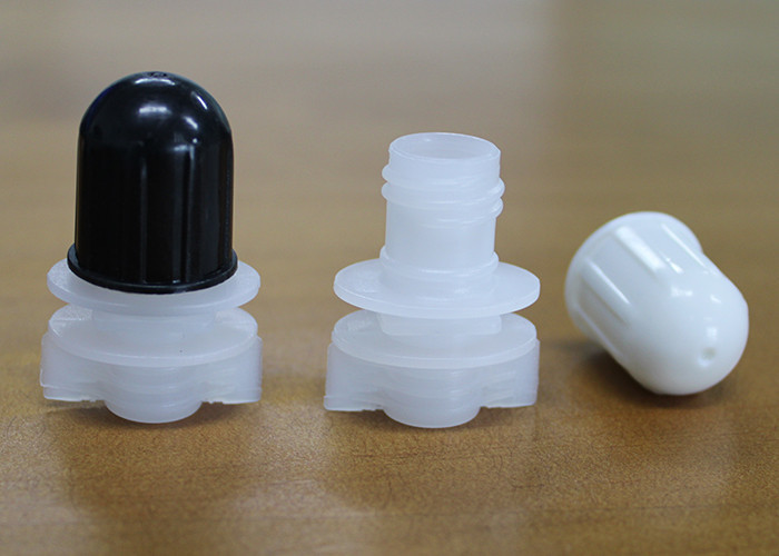 PP Plastic Pour Spout Caps Top 12mm Dia For Square Bottom Bag Oval Shape
