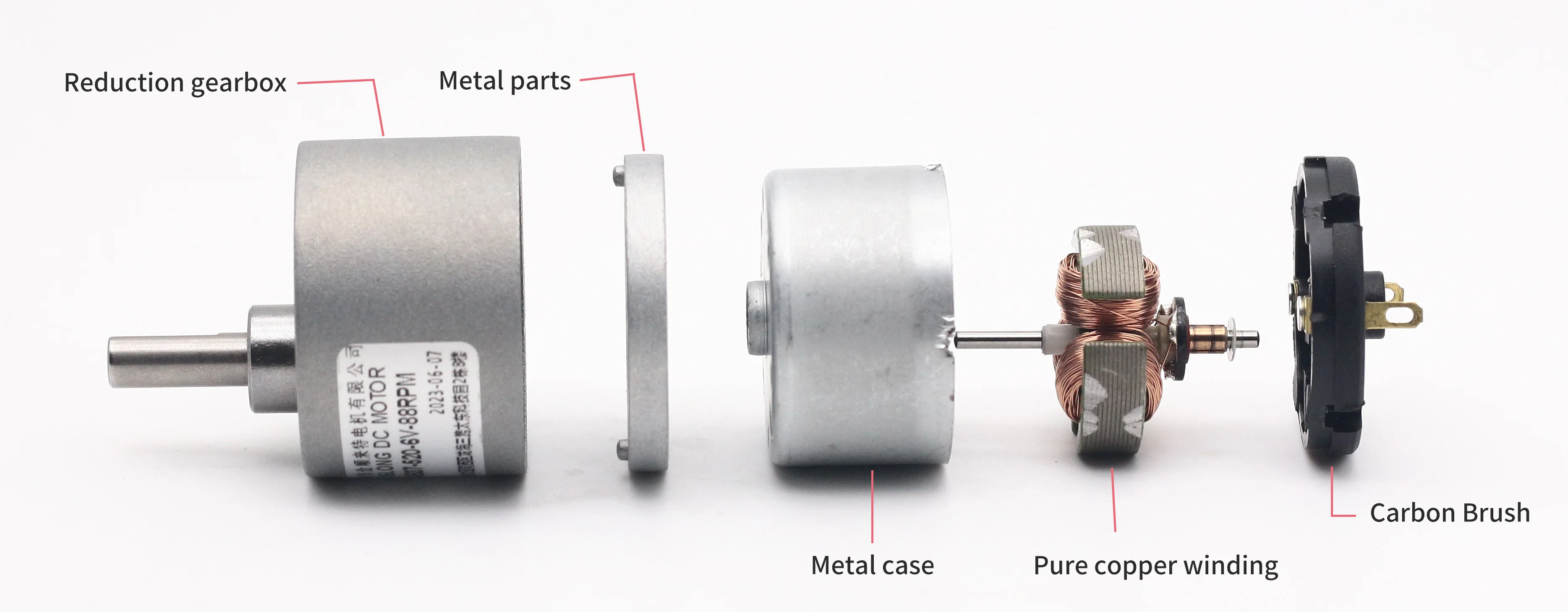 JGB37-520 Diy Engine Dinamo High Torque Gear Box Electric Motor Dc 7Rpm To 960 Rpm Metal Gearbox Dc Motor Voltage Dc 6V