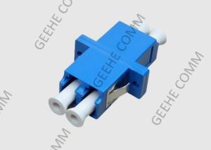 China Blue Color Single Mode Duplex LC To LC Fiber Optic Cable Adapter With Flanges factory