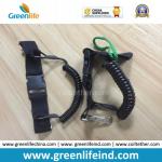 Black Webbing Sling with Scuba Diving Spiral Coiled Lanyard Holder