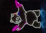 Hazard Free 12VDC EU Bear Neon Light Billboard For Gift