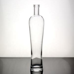 China Screen Printing Distinctive Tall Thin Bottle Long Glass Vodka Bottle 500ml 750ml factory