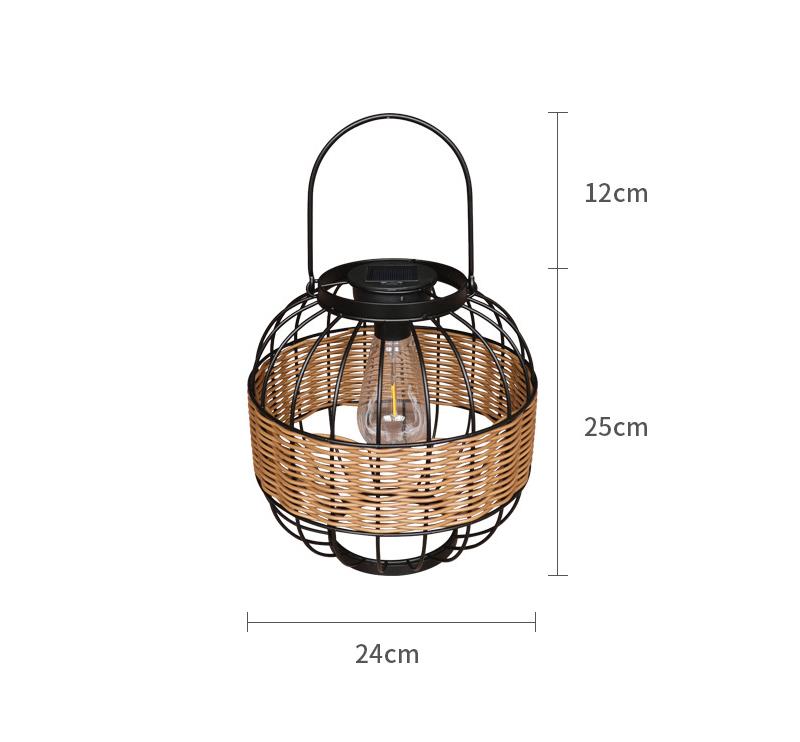 Waterproof Outdoor Rattan Lamp Shades For Balcony Garden Yard