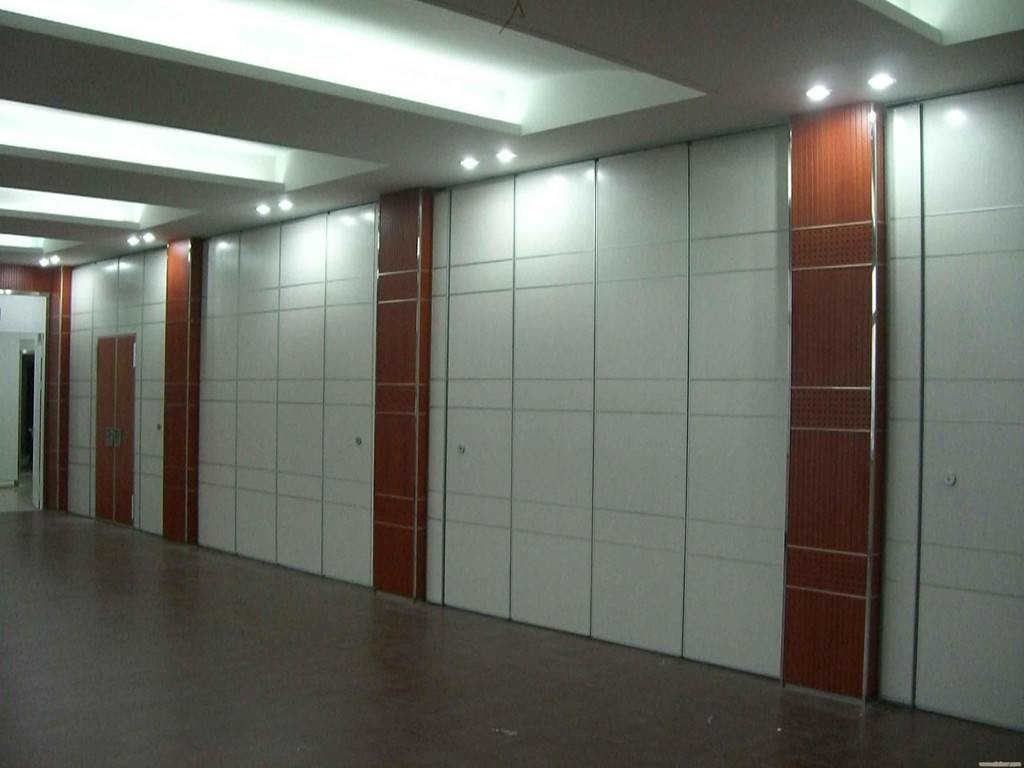 Sliding Soundproof Movable Partition Walls Top Hung Supported 85 mm Melamine Surface