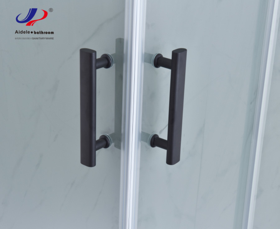 Customizable Shower Room With Matt Black Profile Frame And 4/5mm Tempered Glass